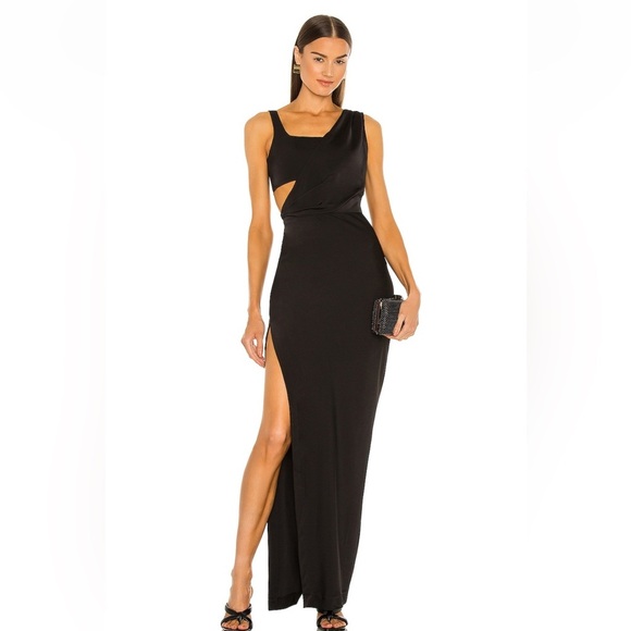 NBD REVOLVE Black Evening Dress Cut Out Formal Gown size x large - Picture 1 of 7